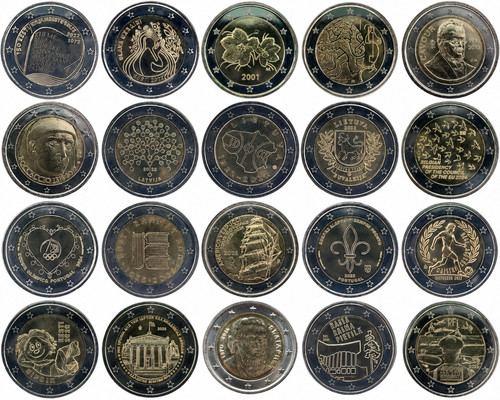 2euro gedenkmünzen konvolut - 2euro,
