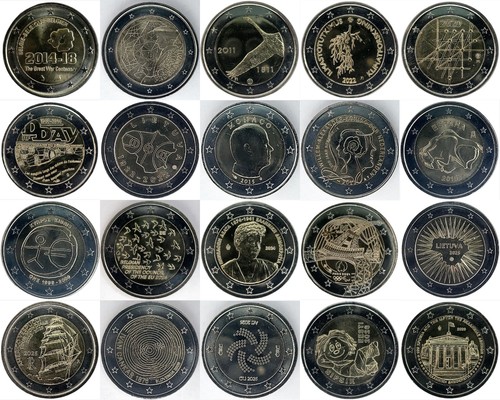 2euro gedenkmünzen konvolut - gedenkmünzen,