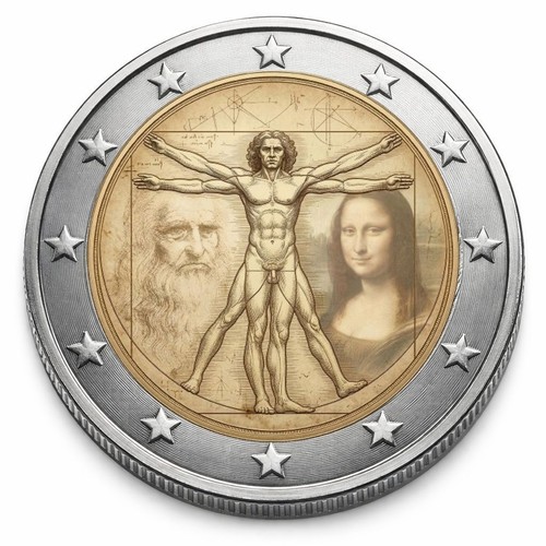 Euro münze coloriert - münze, –