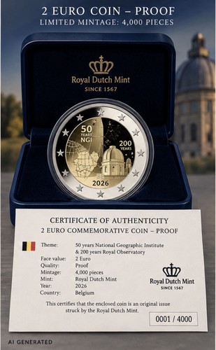 Belgien 50 natio - 2€,