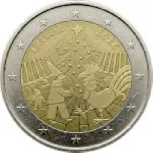 Euro gedenkmünze lettland - ,