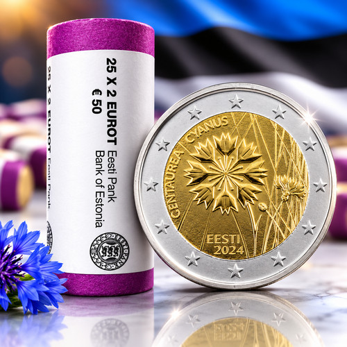 Euro estland 2024 kornblume - euro,