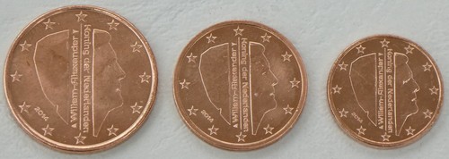 Cent kursmünzen - 1+2+5,