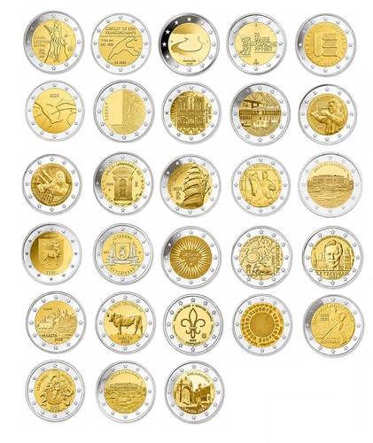 Euro gedenkmünzen - 2,