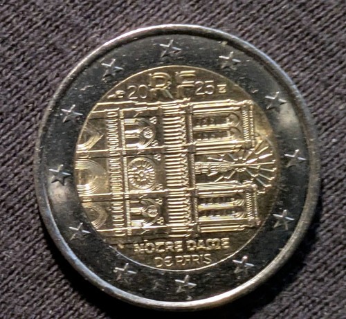 Euro münze notre dame - münze,